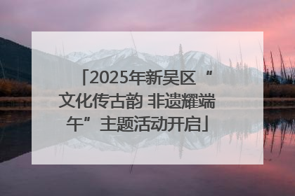 2025年新吴区“文化传古韵 非遗耀端午”主题活动开启